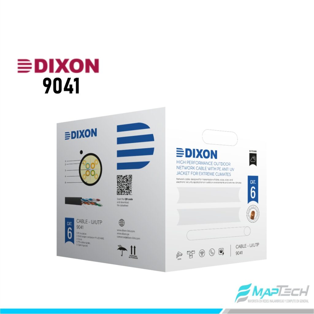 CABLE DE RED DIXON CAT6 9041 305MTS EXTERIORES