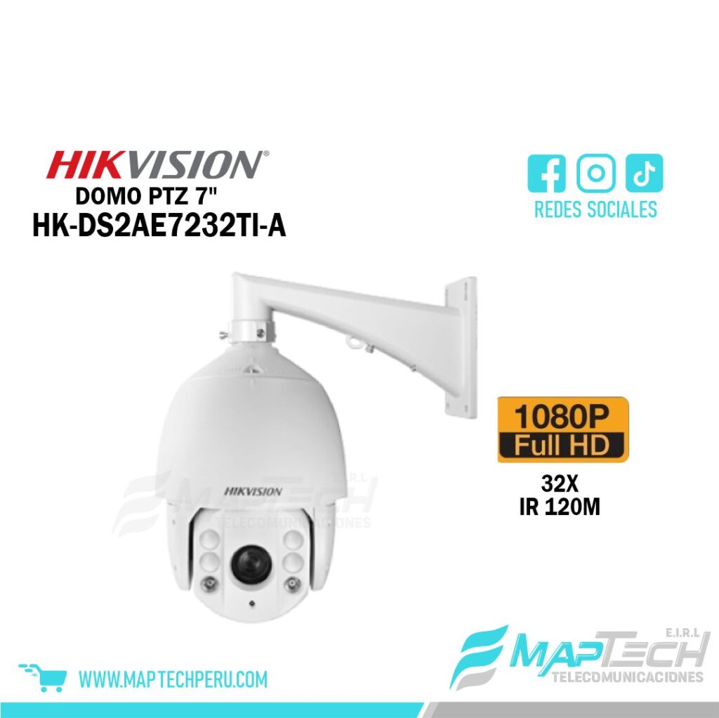 CAMARA PTZ 7" 1080P 32X IR 120M HIKVISION