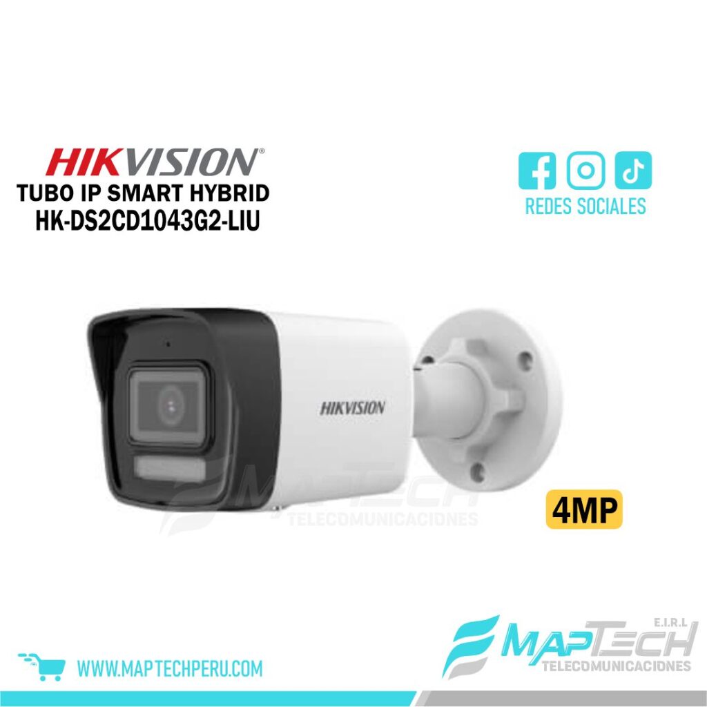 TUBO IP 4MP SMART HYBRID LIGHT C/AUDIO HIKVISION
