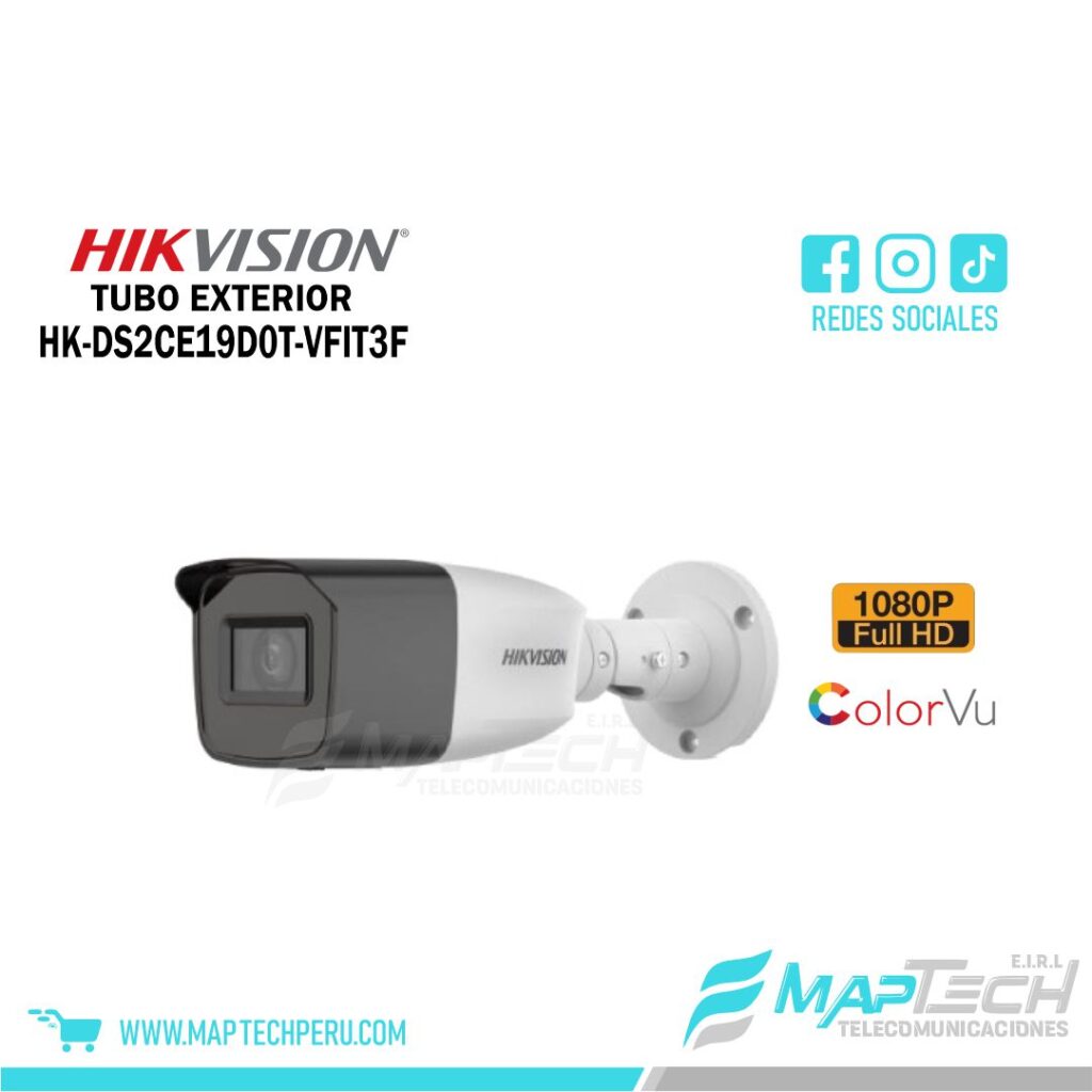 TUBO EXTERIOR 1080P IR 40 METROS HIKVISION