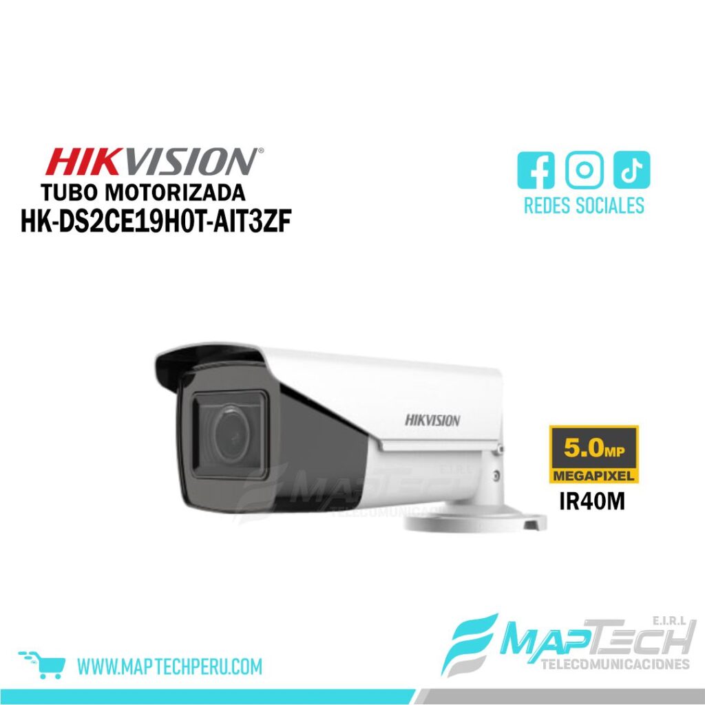 TUBO EXTERIOR MOTORIZADA 5MP IR 40M HIKVISION