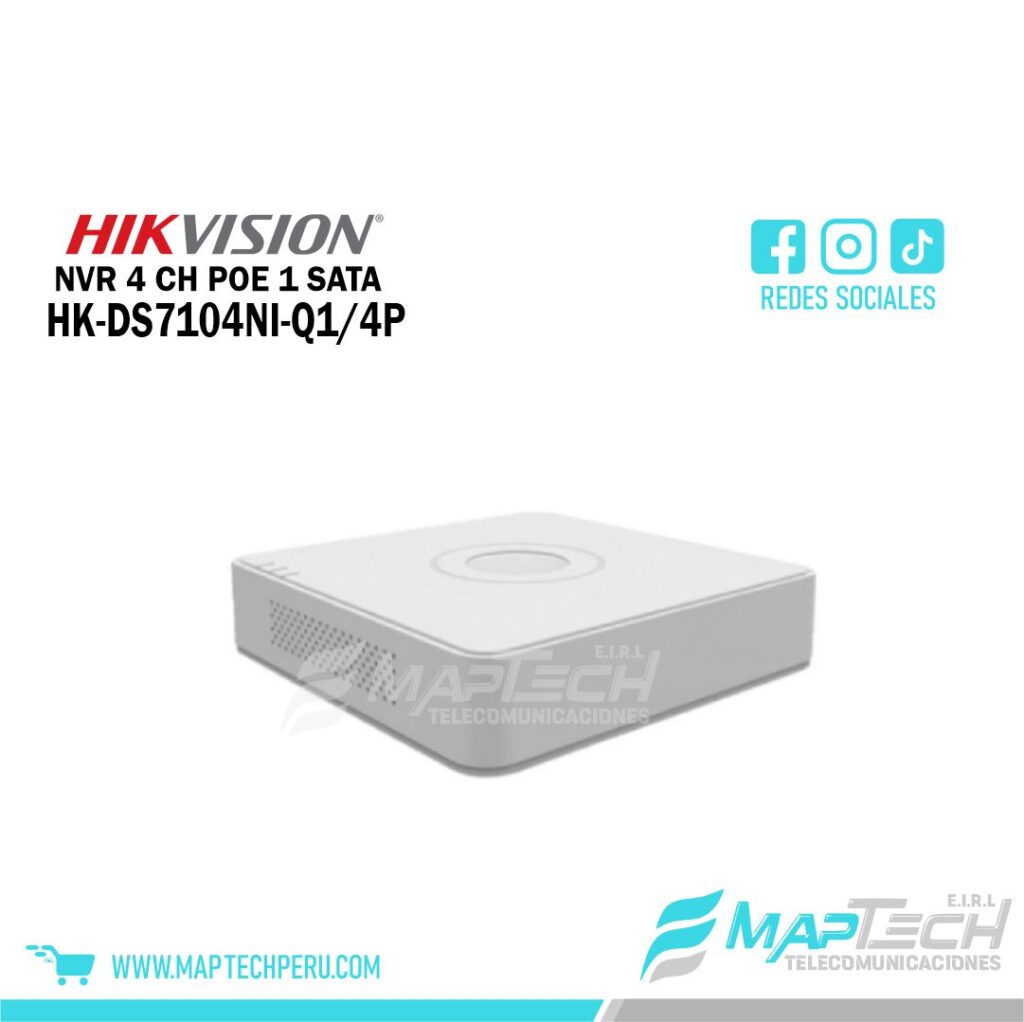NVR 4 CH POE 1 SATA HIKVISION
