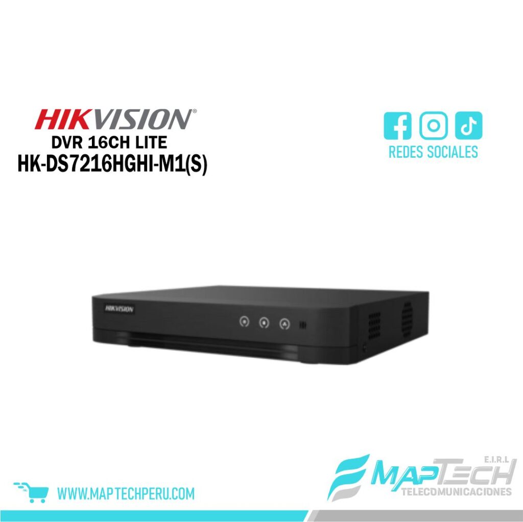 DVR 16CH 1HDD CASE METAL C/AUDIO HIKVISION