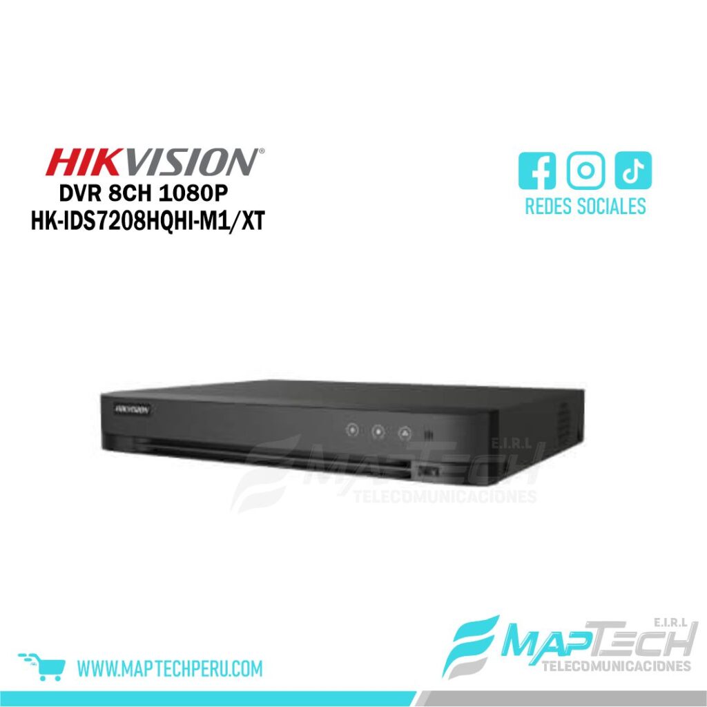 DVR 8CH 1080P ACUSENSE 1HDD CON ANALITICA HIKVISION