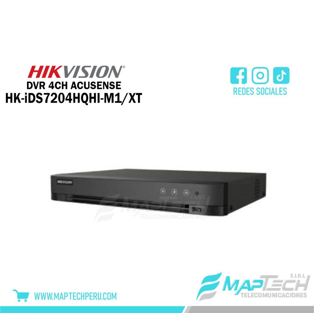 DVR 4CH ACUSENSE 1080P HDMI 1HDD C/ANALITICA HIKVISION