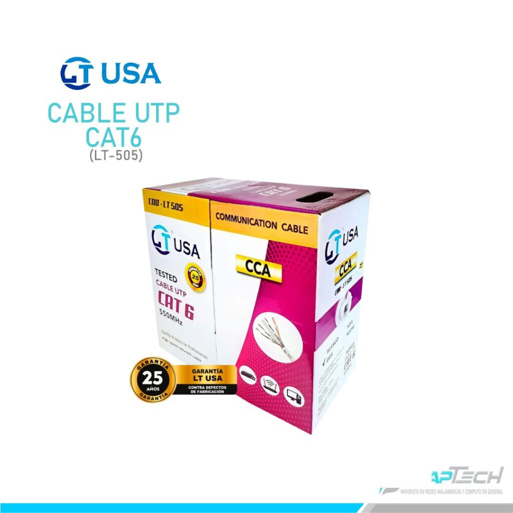 CABLE UTP LT-505 CAT6 CCA 550Mhz
