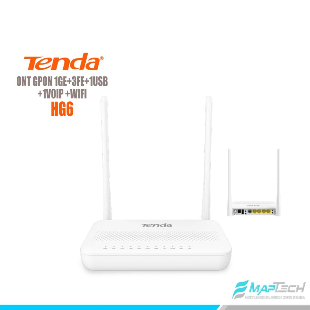 ONT GPON 1GE+3FE+1USB+1VOIP+WIFI HG6 TENDA
