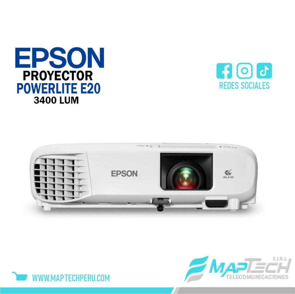 PROYECTOR EPSON POWERLITE E20 3400 LUM 1024X768 XGA